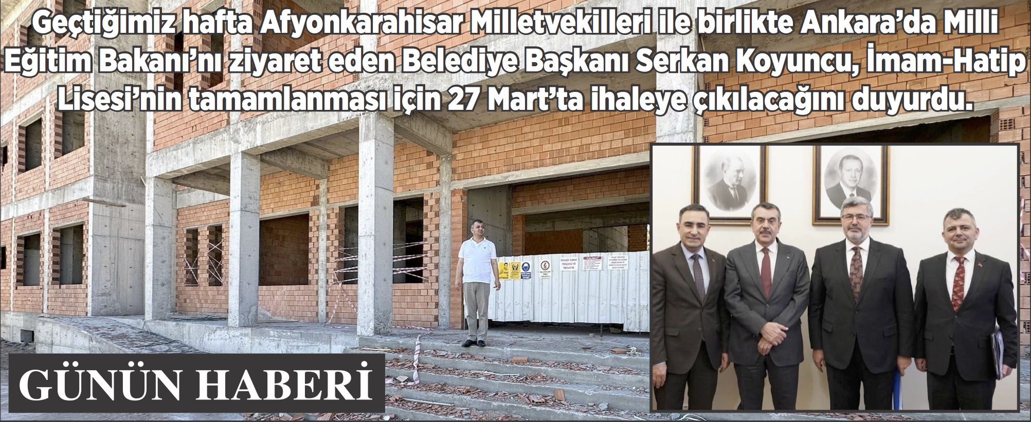 BAŞKAN’IN BAKAN’LA GÖRÜŞMESİNİN ARDINDAN İHALEYE ÇIKILIYOR!