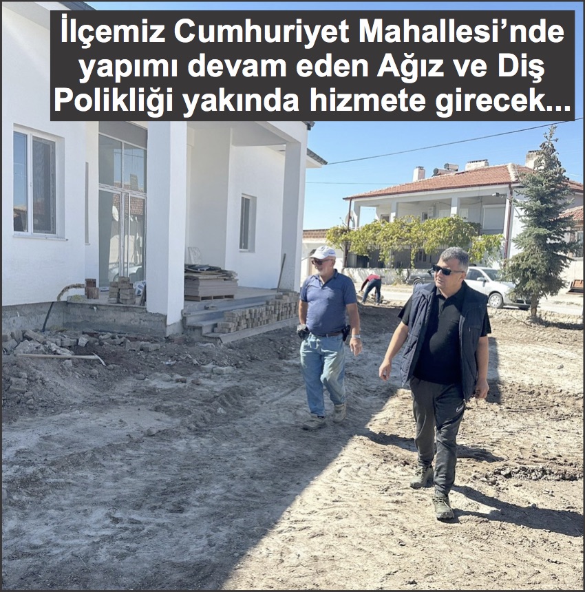 Cumhuriyet Mahallesi’ne yapılan Ağız ve Diş Sağlığı Polikliniği’nin çevre düzenlemesi yapılıyor!