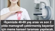 20-30 NİSAN ARASI MEME KANSERİ TARAMASI