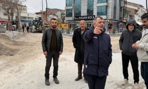 Belediye Başkanı Koyuncu, Meydan’daki çalışmaları inceledi