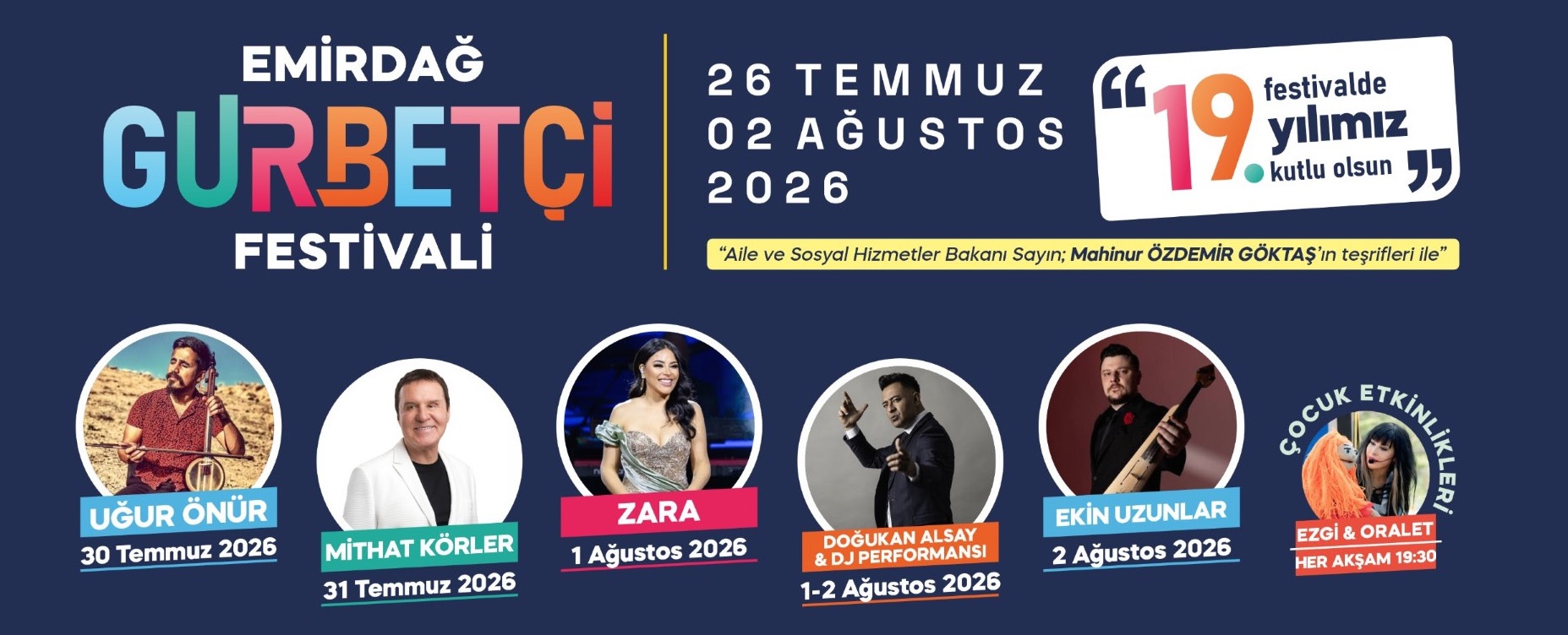 EMİRDAĞ GURBETÇİ FESTİVALİ, 26 TEMMUZ-2 AĞUSTOS ARASI!