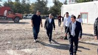 İlçemizde yapımı devam eden Mehmet Akif Ortaokuluna ziyaret
